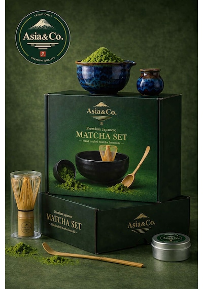 Asia & Co. Geleneksel Japon Matcha Seti - Bambu Whisk Ve Matcha Kasesi