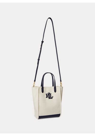 Lauren Ralph Lauren Krem - Lacivert Kadın El Çantası 431982235002 Krem - Siyah