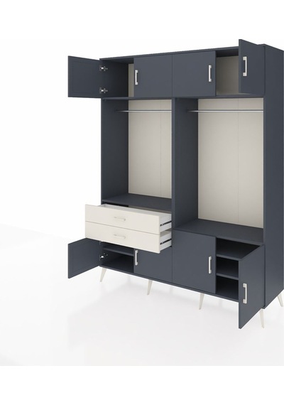 Hyperion Gardrop 7 Raflı 2 Çekmeceli 2 Askılı 176x44x221 Antrasit-antrasit/aytaşı Antrasit/aytaşı Hyperion Gardrop 7 Raflı 2 Çekmeceli 2 Askılı 176x44x221 Antrasit-antrasit/aytaşı Antrasit/aytaşı