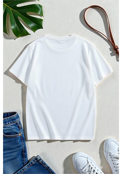 Uyguntarz Unisex Its Good All Good Baskılı Tasarım Tshirt Beyaz