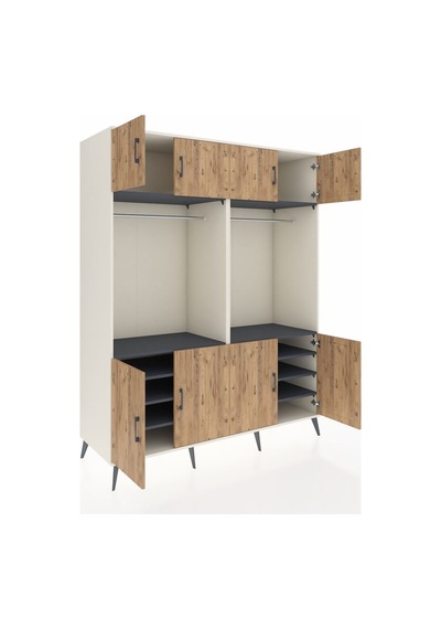 Kronos Gardrop 10 Raflı 8 Kapaklı 2 Askılı 176x59x221 Aytaşı-çam/antrasit Çam/antrasit Kronos Gardrop 10 Raflı 8 Kapaklı 2 Askılı 176x59x221 Aytaşı-çam/antrasit Çam/antrasit