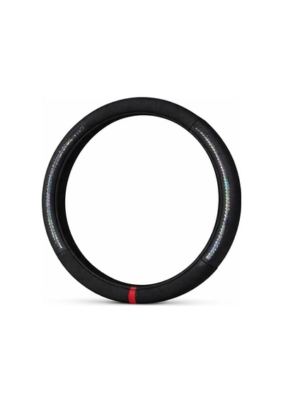 Siyah Hologram Direksiyon Kılıfı -38cm -kaymaz-şık Tasarım Çok Renkli