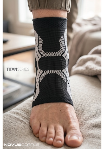 2'li Ortopedik Spor Ayak Bilekliği Unisex Spor Antrenman Gym Koşu Fitness Ayak Bileği Koruyucu - Titan Serisi