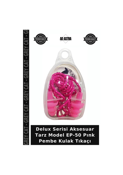 Delux Serisi Aksesuar Tarz Model Ep-50 Pınk Pembe Kulak Tıkaçı Çok Renkli