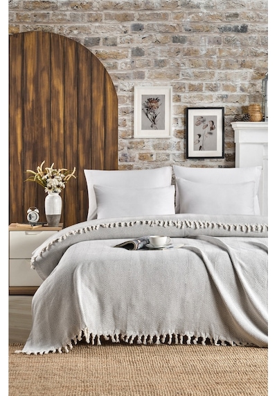 Casnack Lavin 1500 G Çift Kişilik Pike 200 x 230 Gri