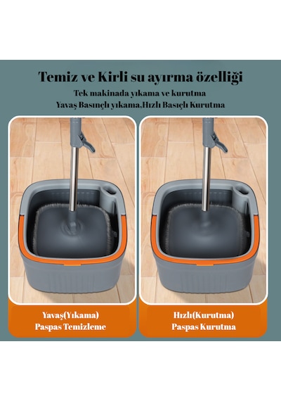 Altron 4 Mop'lu Temiz Su Ile Kirli Su Ile Ayıran Otomatik Temizli