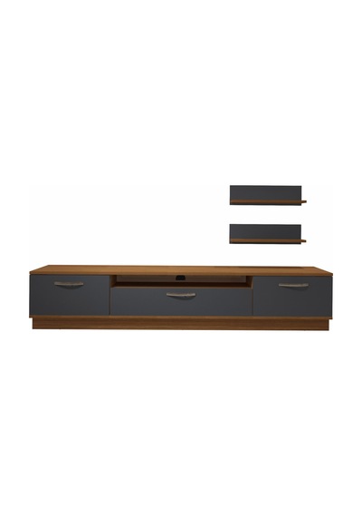 Decoraktiv Trio 4 Mdf Tv Ünitesi Tv Sehpası Ceviz - Antrasit
