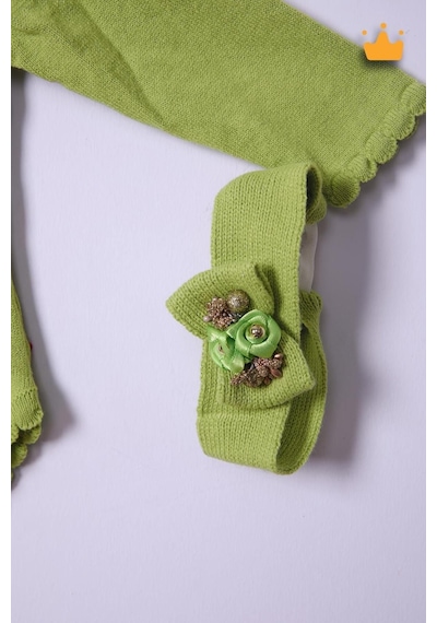 Babyhola Kız Bebek Triko Bandana Badi 2'li Set Yenidoğan Konsept Çekim Kostümü 9000 Yeşil Babyhola Kız Bebek Triko Bandana Badi 2'li Set Yenidoğan Konsept Çekim Kostümü 9000 Yeşil