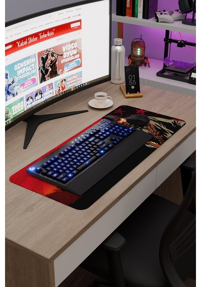Red Dead Redemption 2 Dikişli Kauçuk Oyuncu Mousepad V3 - 70x30 Xl Gaming Mouse Pad