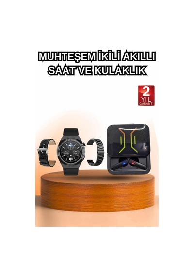 Dijital Göstergeli Bluetooth Kulaklık Ve Bildirim Görebilen Akıllı Saat Alarm Ve Titreşim