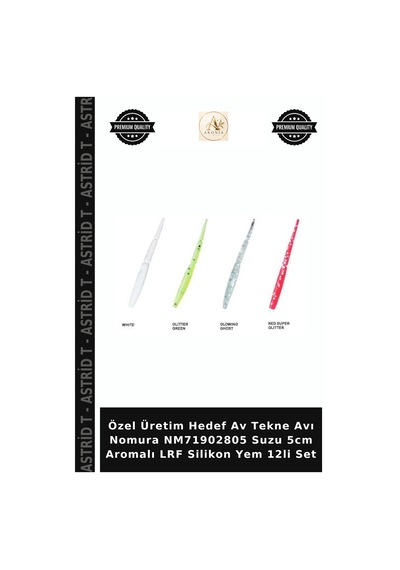 Premium Nomura Nm71902805 Suzu 5cm Aromalı Lrf Silikon Yem 12li Set Tatlı Su Avı Hedef Av Suni Kurt