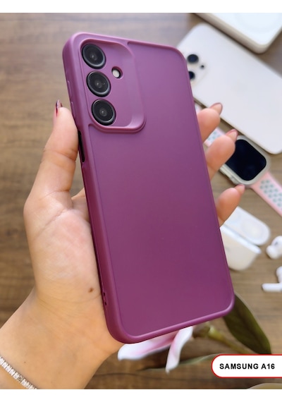 Samsung Galaxy A16 Uyumlu Kamera Korumalı Darbeye Dayanıklı Renk Atmayan Keep Silikon Kılıf Mor