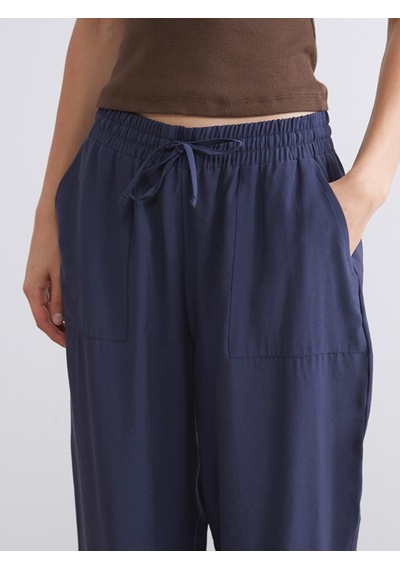 Lcw Vision Lacivert Beli Lastikli Kadın Jogger Pantolon