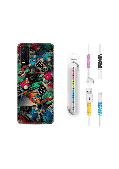 Vivo Y20 Kılıf Kablo Koruyuculu Bass 1886
