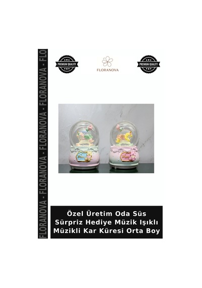 Özel Üretim Oda Süs Sürpriz Hediye Müzik Işıklı Müzikli Kar Küresi Orta Boy
