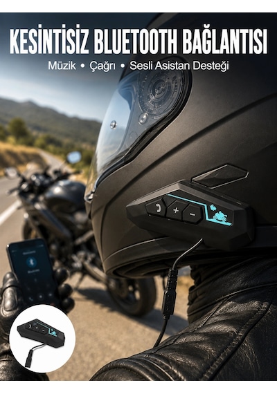 Kask Kulaklık Bluetooth Motosiklet Kulaklık Intercom Su Geçirmez 70489265