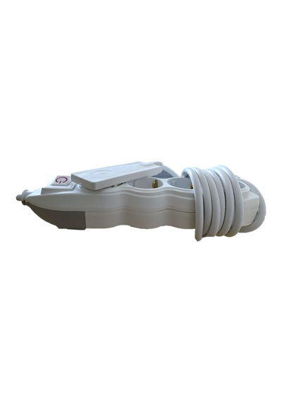 Libu Electric İnce Fişli 4'lü Topraklı Anahtarlı Grup Priz 2 Metre