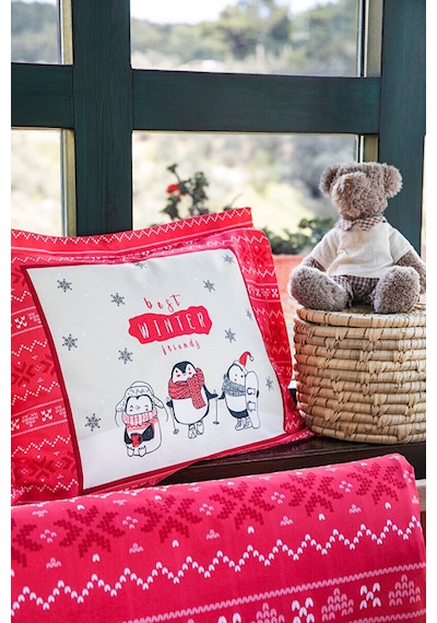 Özdilek Winter Friend Kışlık Flanel Bebek Nevresim Takımı Kırmızı