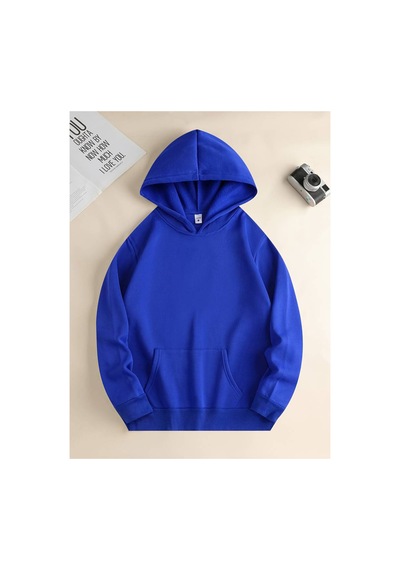 Medinenur Night Baskılı Kapüşonlu Sweatshirt Mavi