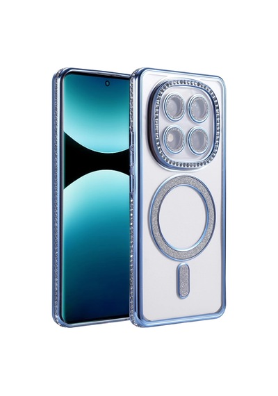 Xiaomi Redmi Note 15 Pro 5g Uyumlu Joke Simli Magneticsafe Kılıf - Mavi