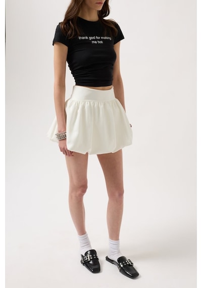 Etiler Collection Balon Detay Mini Etek Beyaz