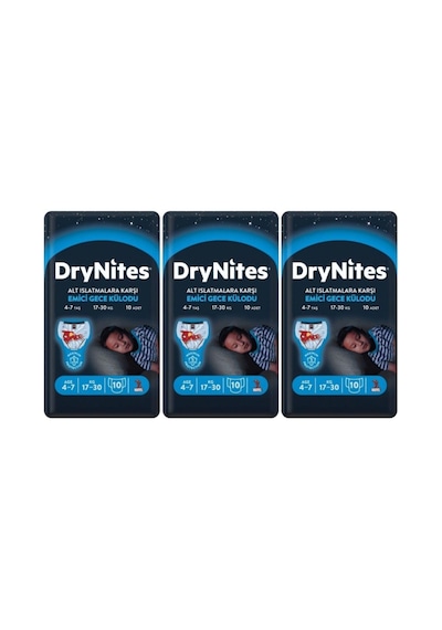 Huggies Drynites Erkek Emici Gece Külodu 4 - 7 Yaş 30 Adet