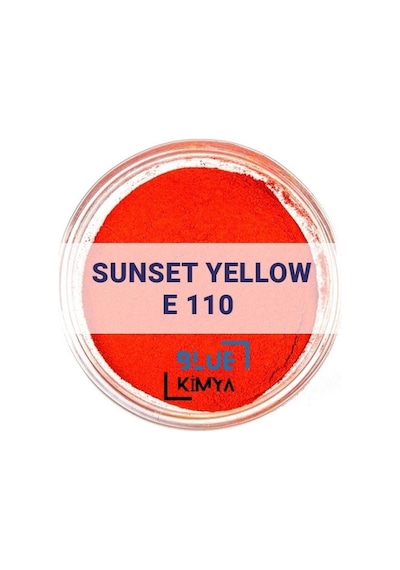 Blue Kimya Sunset Yellow E110 Gün Batımı Sarısı Toz Gıda Boyası 100 G