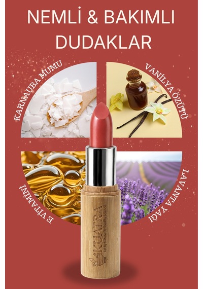 Kuatra Mauve Peach No:26 Doğal Mineral Ruj Nemlendirici Dudak Bakımı