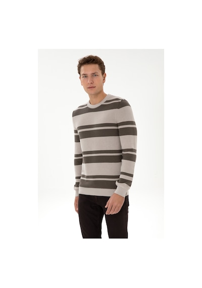 U.S. Polo Assn. Erkek Regular Fit Bisiklet Yaka Taş Kazak 50314952-VR049
