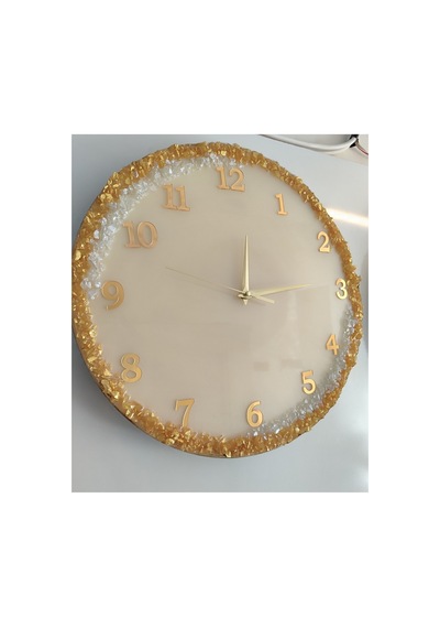 40 Cm Dekoratif Duvar Saati Krem Krem