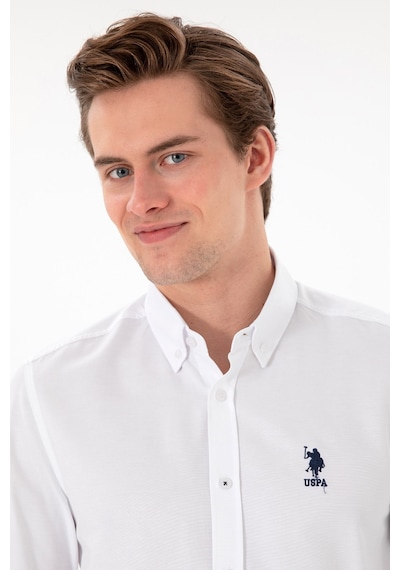 U.S. Polo Assn. Us. Polo Assn. Erkek Gömlek 50298009-vr013 Beyaz