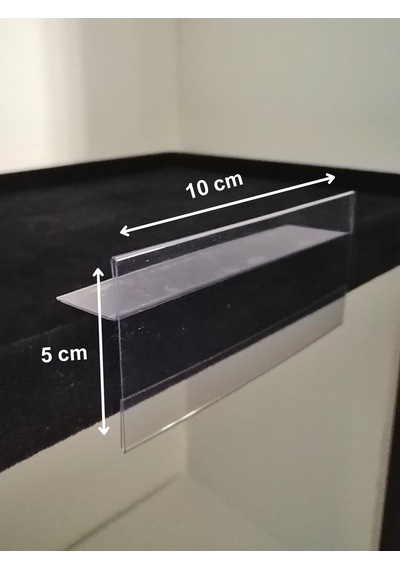 10 Adet Pvc Etiketlik Dik Siperli Yapışkanlı 10x5 Cm Raf Önü
