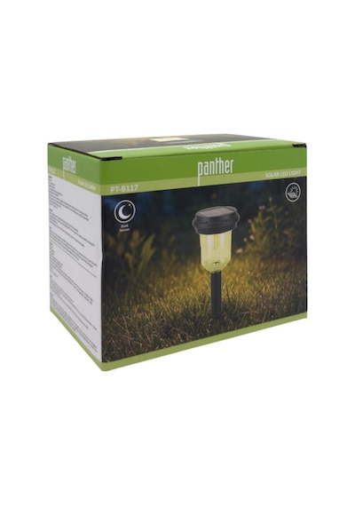 Panther Pt-b117 Solar Güneş Enerjili Cob Led Bahçe Lambası -karanlık Sensörlü Saplamalı Dış Mekan Lambası