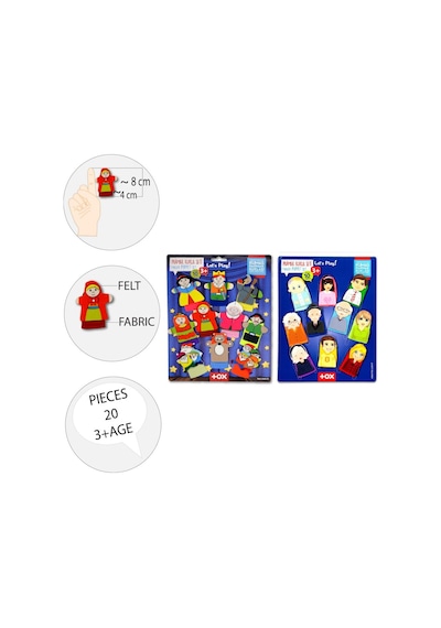 2 Set 20 Parça Tox Masal Kahramanları ve Aile Bireyleri Parmak