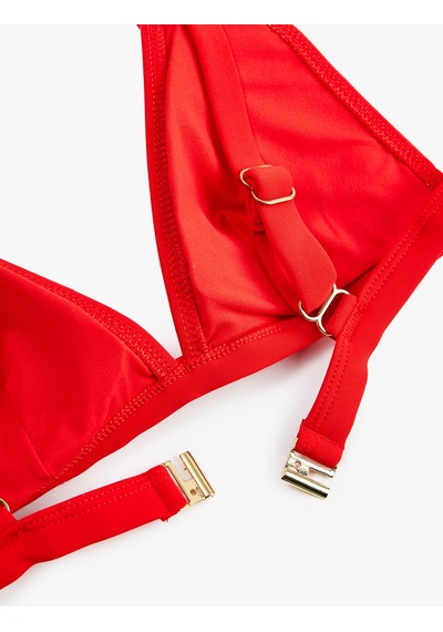 Koton V Yaka Bralet Bikini Üstü Kırmızı 6sak10297mm