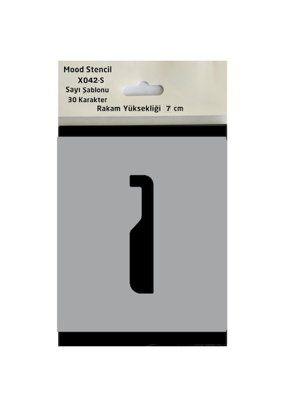 Stencil Rakam Boyama Şablonu X042-sayı Rakam Yüksekliği 7 Cm