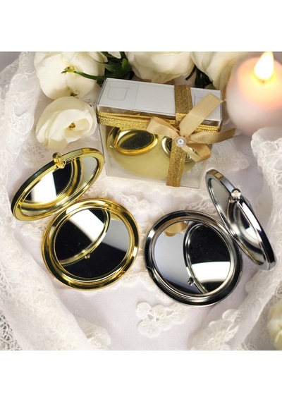 Gold Ve Silver Renkli Tırnaklı Çep Aynası