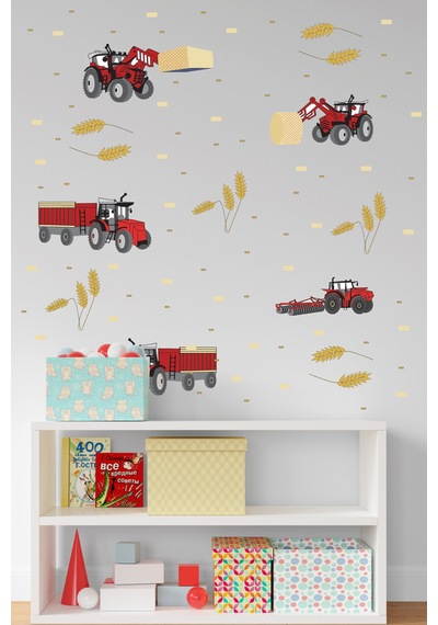 Traktör Temalı Çocuk Odası Sticker Seti