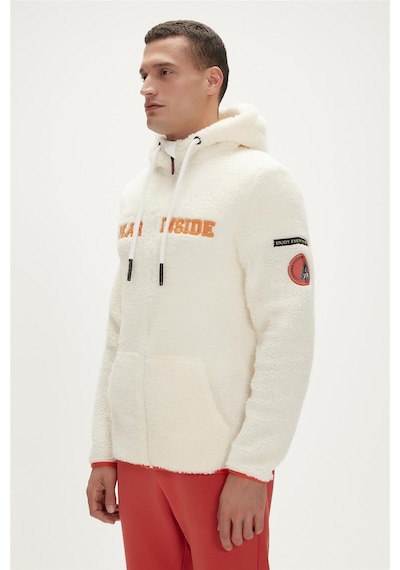 Bad Bear Shaggy Plush Full-zip Marshmallow Beyaz Peluş Erkek Kapüşonlu Sweatshirt-beyaz Beyaz