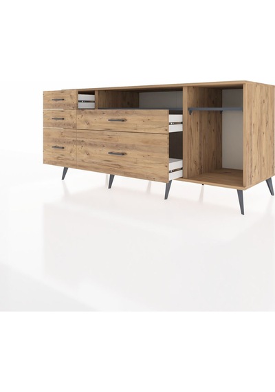 Kronos Konsol 2 Raflı 5 Çekmeceli 176x59x83 Çam-antrasit/çam Antrasit/çam Kronos Konsol 2 Raflı 5 Çekmeceli 176x59x83 Çam-antrasit/çam Antrasit/çam