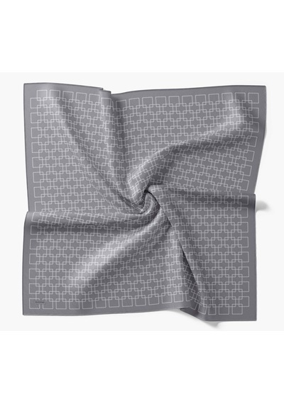Silk Home Twill İpek Eşarp Zincir Yeşil Gri Çok Renkli