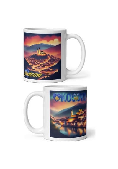 Kosova Kupa Bardak 2 Adet Seyahat Hatıra Kosovo Mug