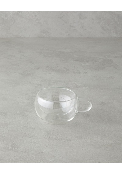 English Home Mistral Borosilikat Cam Double Wall Kupa 100 Ml Şeffaf Şeffaf