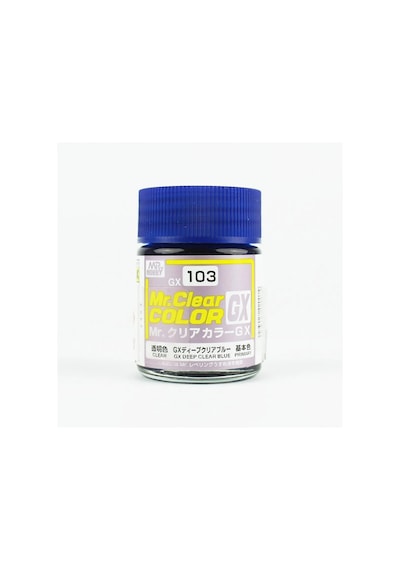 Mr.hobby Gx-103, 18 Ml. Deep Clear Blue Mr.clear Color Maket Boyası Standart