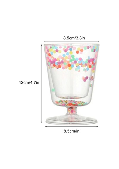 2'li Çift Cidarlı Yıldızlı Ayaklı Retro Stil Bardak Magnolya Sunum Kasesi Ve Kahve Bardağı 350 Ml S Yıldızlı