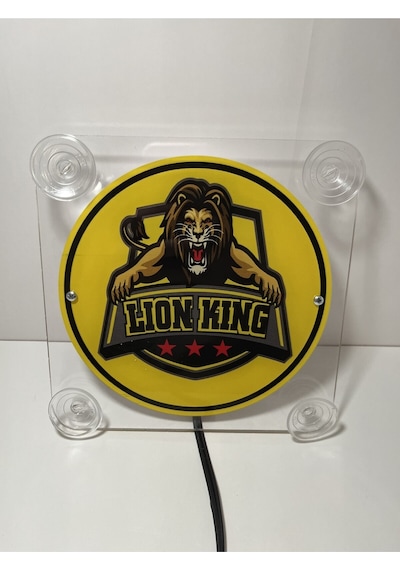 Ahmet Otomotiv Lion King Aslan Kral Cam Önü Logo Tabela 12volt