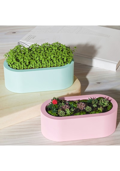 Silikon Kalıp Taş Tozu İthal Dekoratif Küçük Sandal Saksı Mumluk Kalıbı Epoksi Reçine Hb80-0160