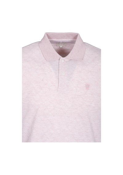 Erkek Polo Yaka Tişört Nar Çiçeği Dokulu Slim Fit Ribanalı Kol T-shirt Ncs Jeans 1250-nar Çiçeği Narçiçeği