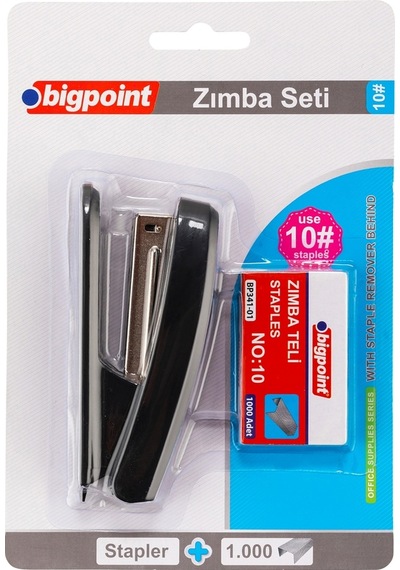 Bigpoint Zımba Makinesi Seti No:10 Siyah