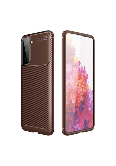 Samsung Uyumlu Galaxy S21 Plus Kılıf Karbon Silikon Case
